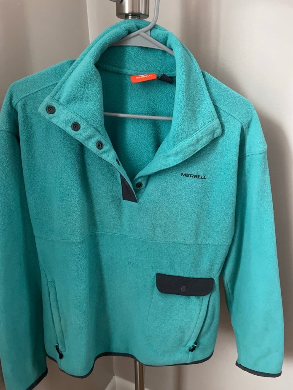Merrell Teal Fleece Snap Neck Pullover Women's S